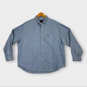 VTG Ralph Lauren Jeans Co. Oxford Shirt Mens Large Blue RL Flag Logo Cotton